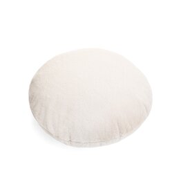 Round White Fur Cushion