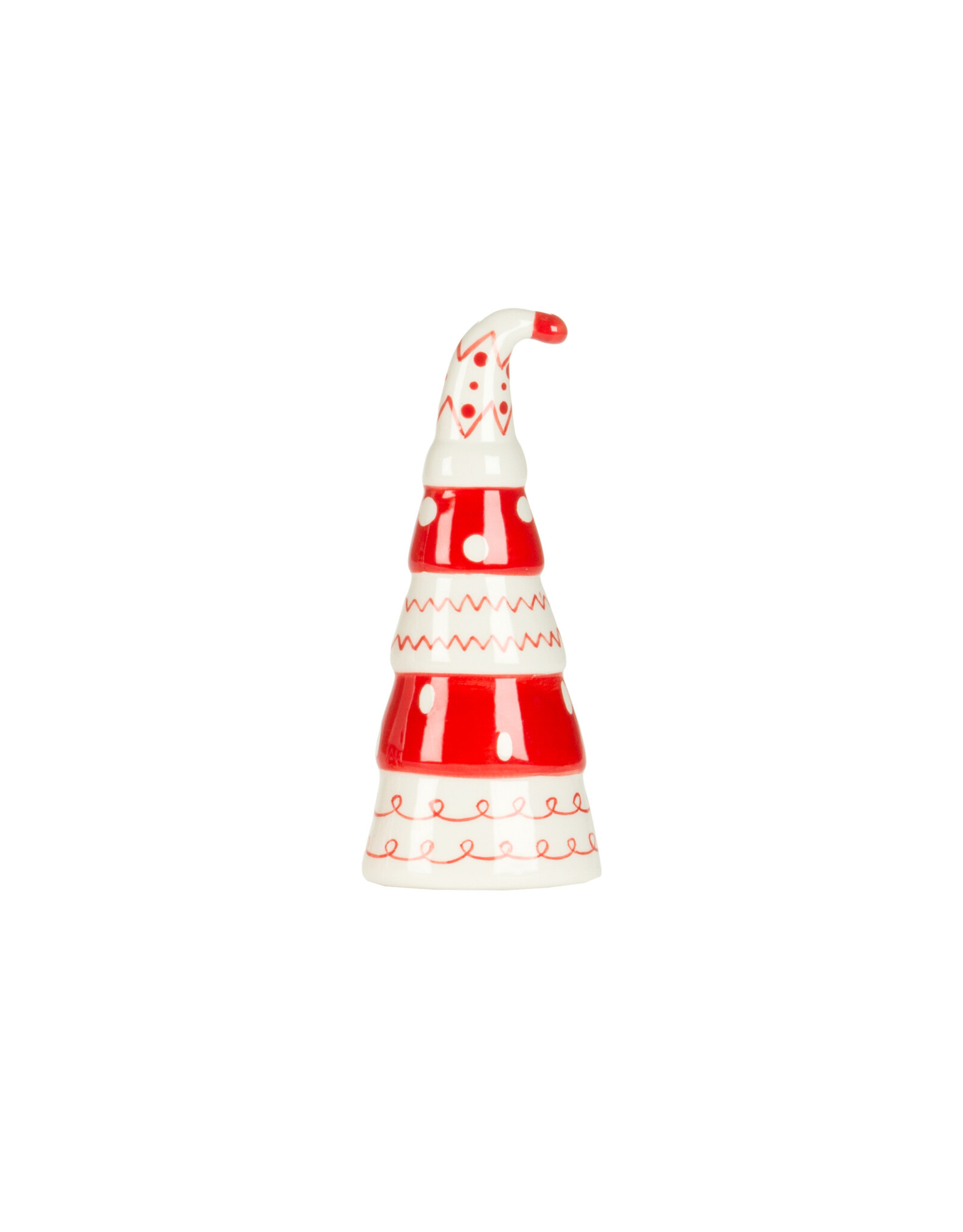Red and White Ceramic Hat - small