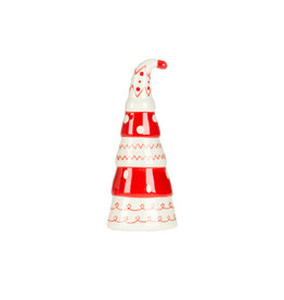 Red and White Ceramic Hat - small