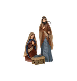 Brown and Blue Holy Family, set of 3 (BOX)