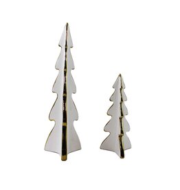 White/Gold Ceramic Tree - large