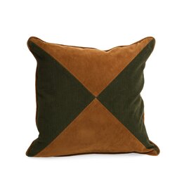 Brown & Green Diamond Cushion