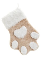 Beige Paw Stocking