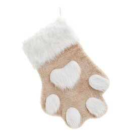 Beige Paw Stocking
