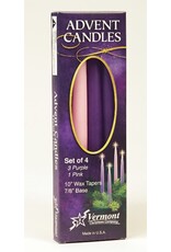 Advent Candle Set - Purple/Pink