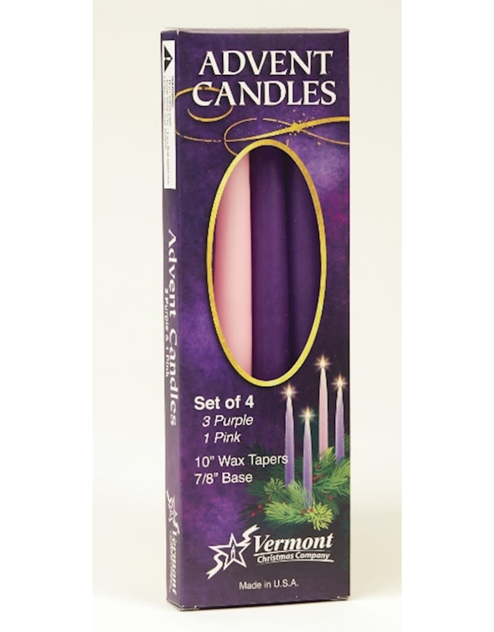 Advent Candle Set - Purple/Pink