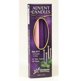 Advent Candle Set - Purple/Pink