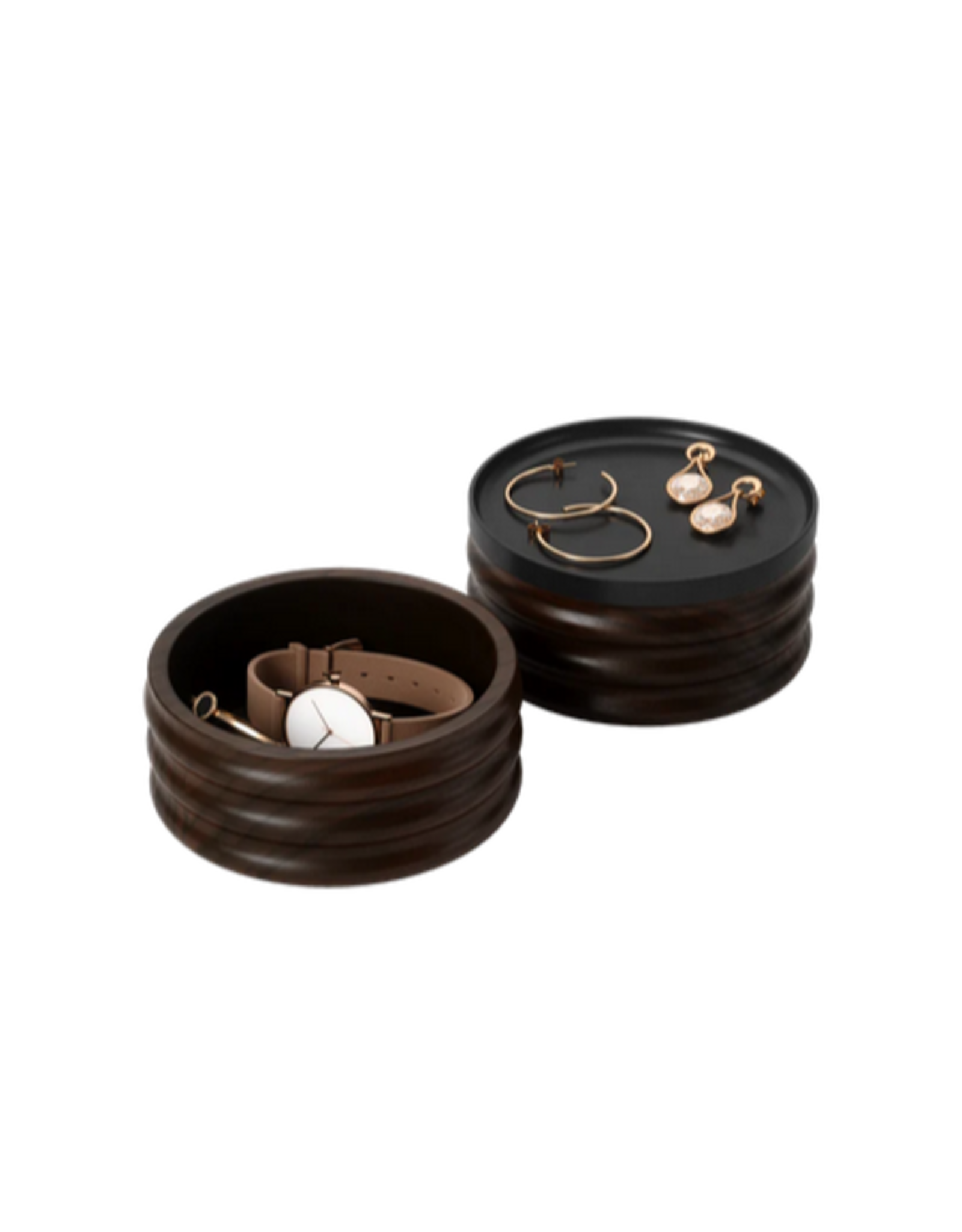 Tesora Storage Box - black/walnut