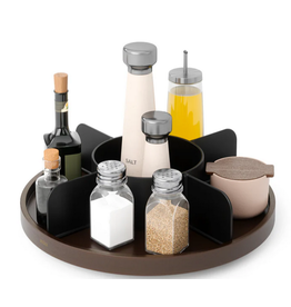 Bellwood Lazy Susan - Black/Walnut
