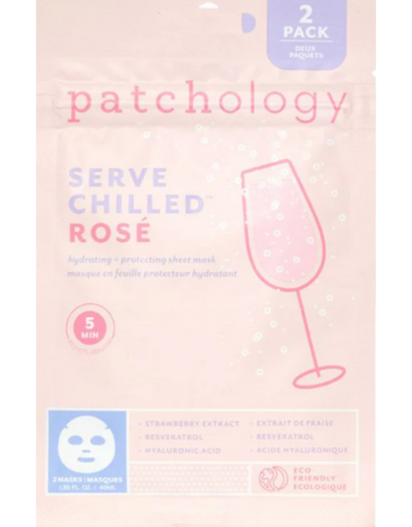 Serve Chilled Rosé Sheet Mask - 2pk