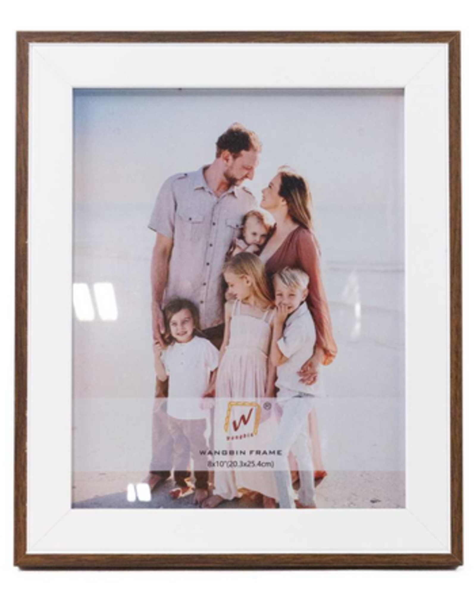 5X7 Photo Frame in Brown/White