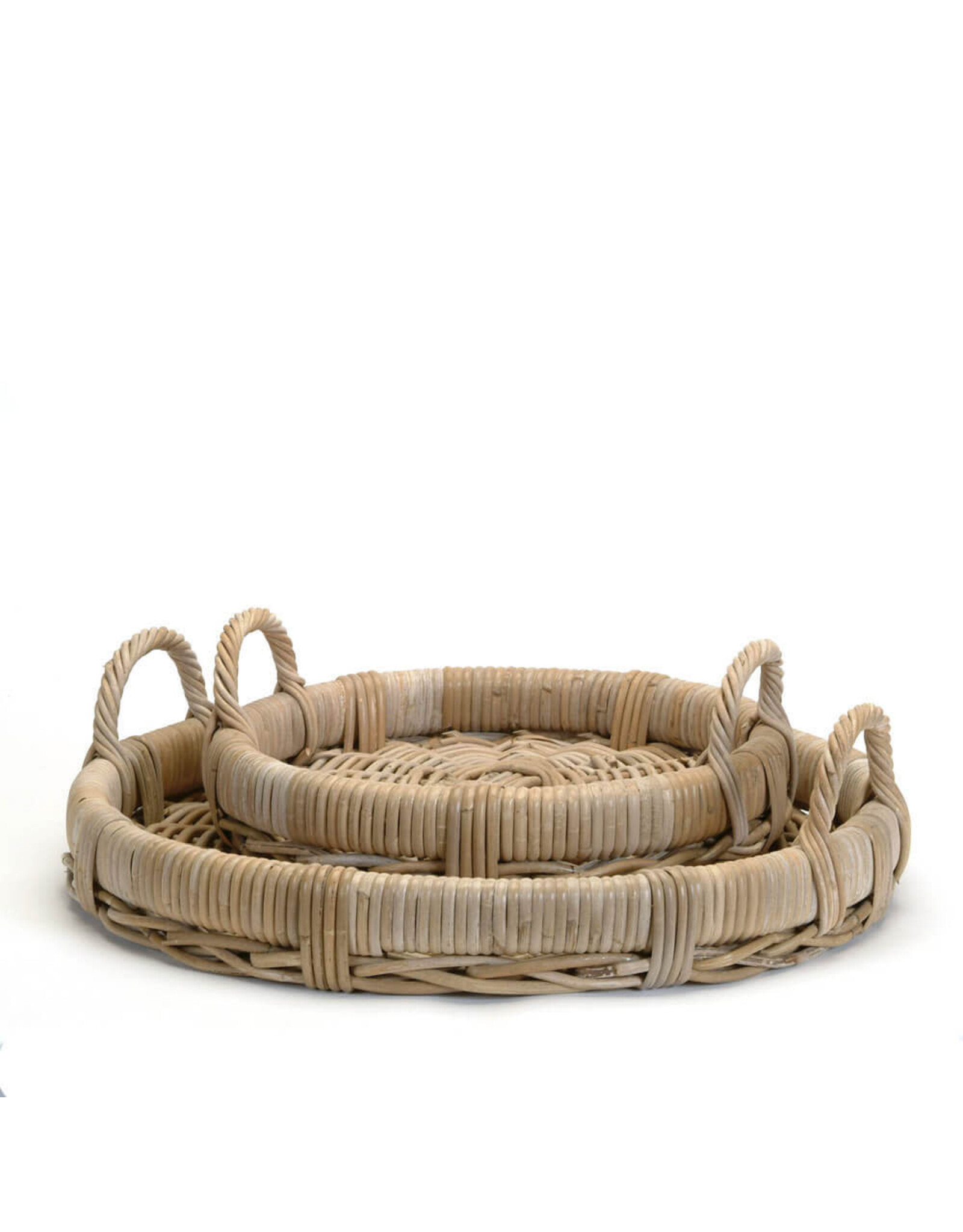 Rolled Rim Wicker Tray - large