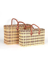 Basketweave Tote Bag - small