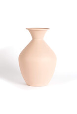 Tall Metal Vase - light clay