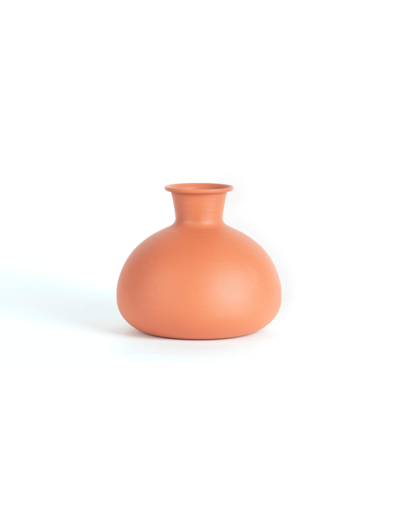 Small Metal Vase - teracotta
