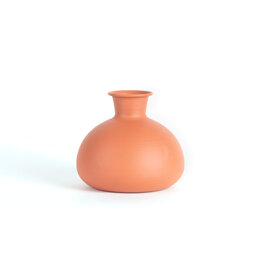 Small Metal Vase - teracotta