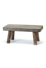 Short Rectangle Wooden Stool