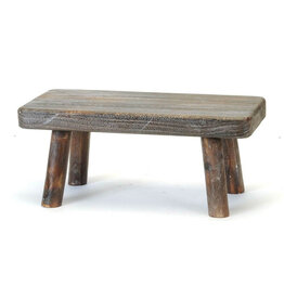 Short Rectangle Wooden Stool