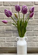 19" Lavender/White Fresh Touch Tulip Bundle