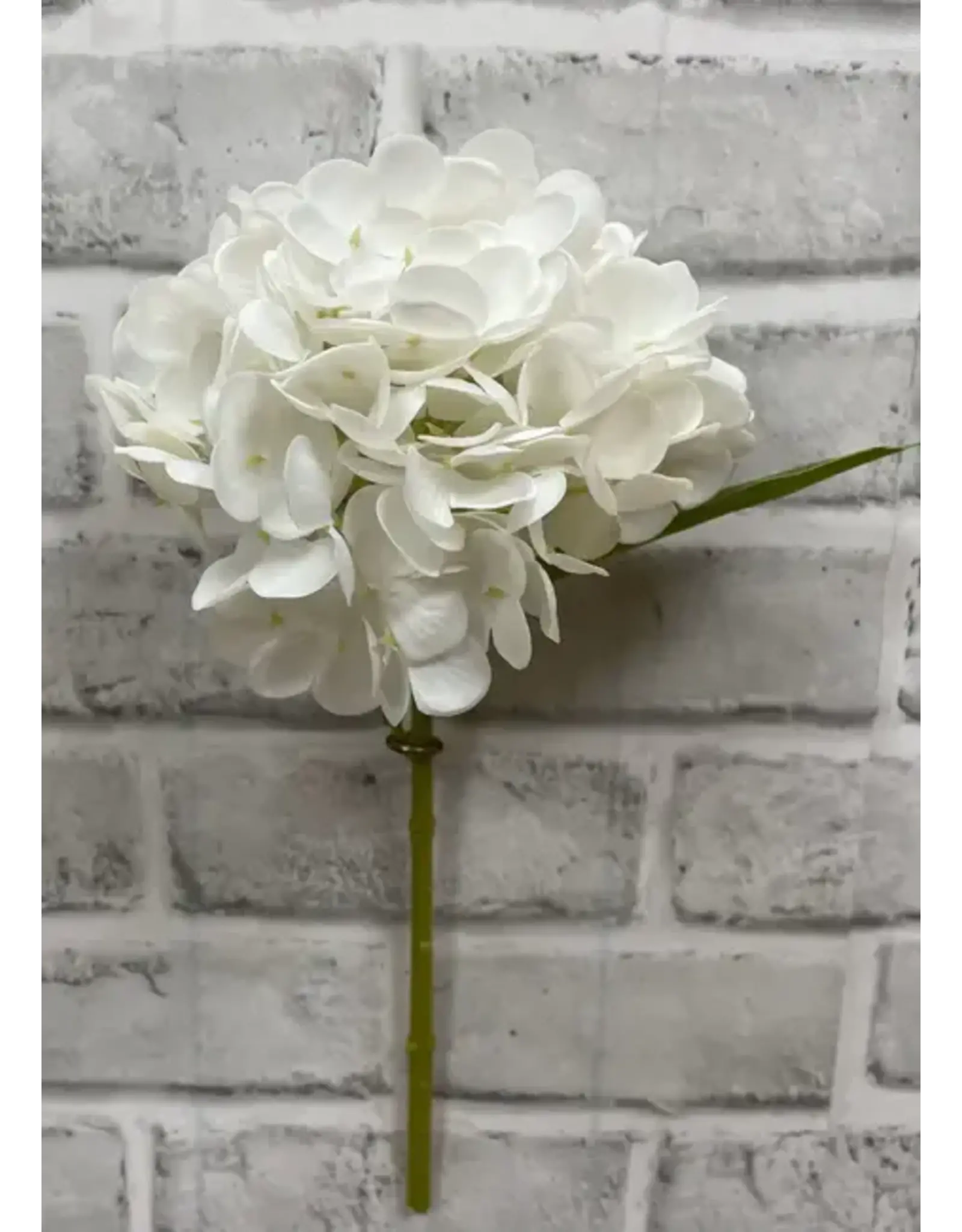 12" White Fresh Touch Hydrangea Stem