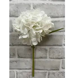 12" White Fresh Touch Hydrangea Stem