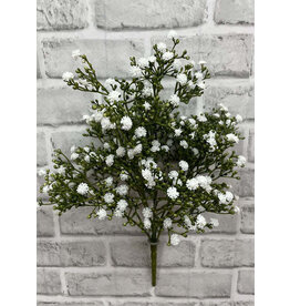 16" White Gypsophila Bush