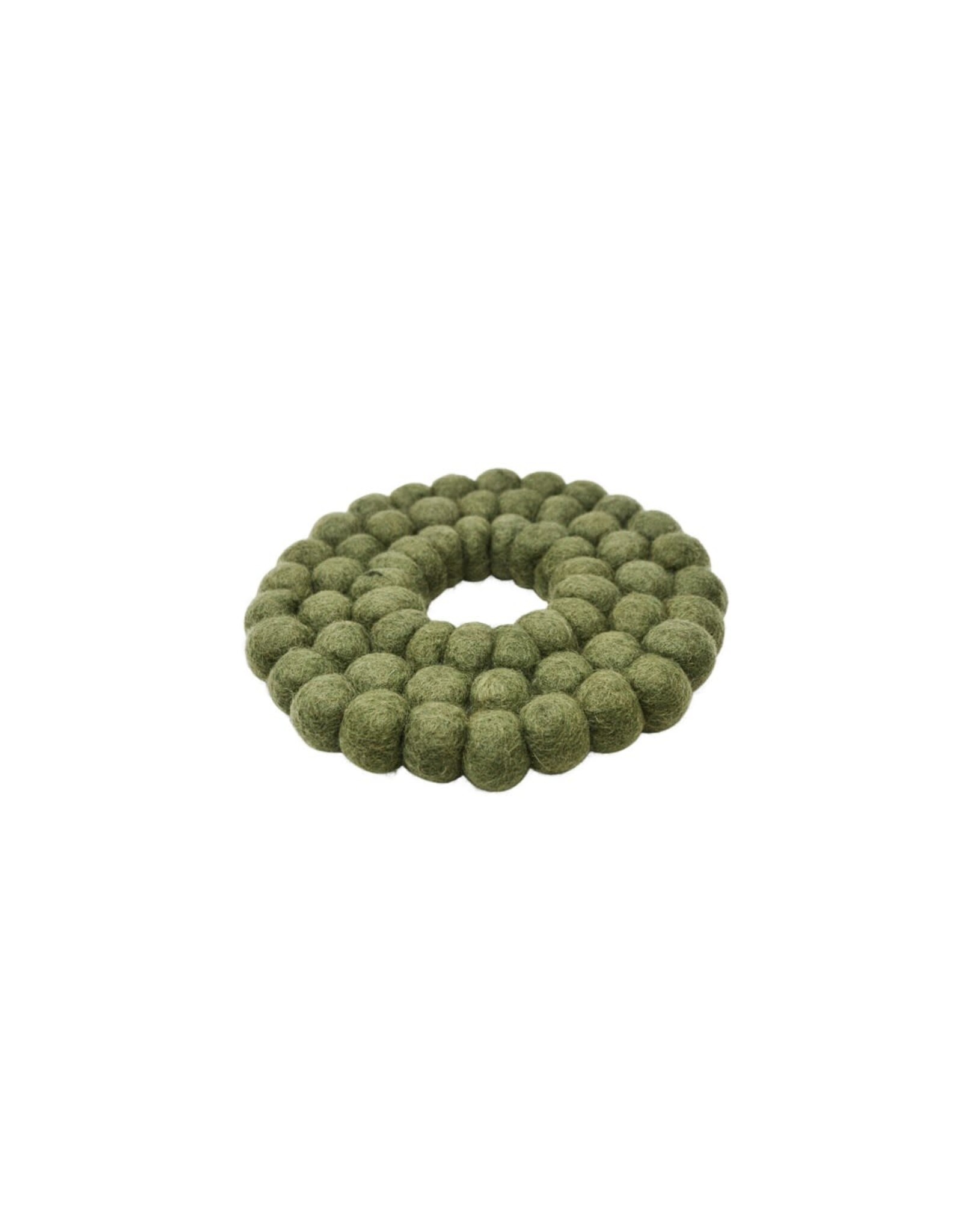 Wool Trivet - green