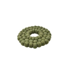 Wool Trivet - green