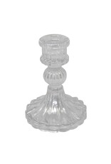 Clear Glass Candle Holder