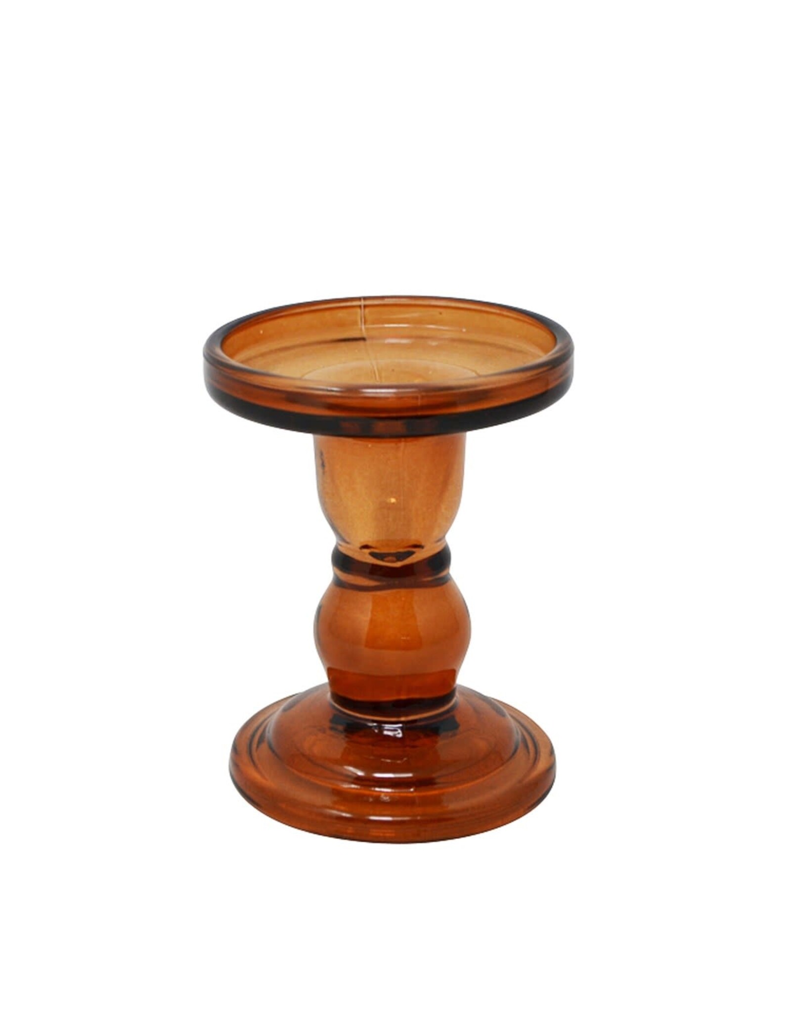 Brown Glass Candle Holder