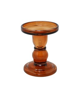 Brown Glass Candle Holder