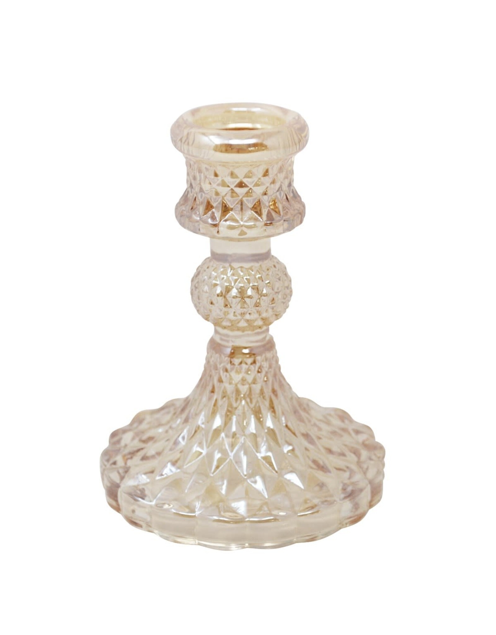 Gold Glass Candle Holder