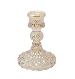 Gold Glass Candle Holder