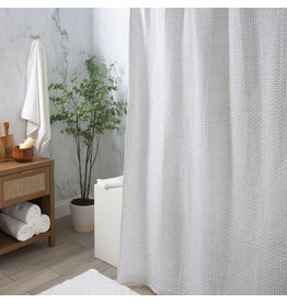 Honeycomb Shower Curtain - grey