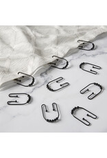Clyde Shower Curtain Hooks - black