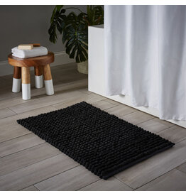 Chunky Puff Bath Mat - black