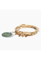 Metal Wrap Bracelet - Disc, Gold