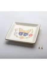 Jewelry Set - Butterfly Dish and Crescent Earring