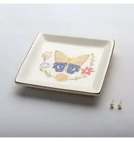 Jewelry Set - Butterfly Dish and Crescent Earring