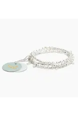 Metal Wrap Bracelet - Teardrop, Silver