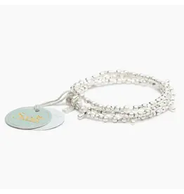 Metal Wrap Bracelet - Teardrop, Silver