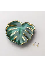 Jewelry Set - Leaf Dish and "X" Earring