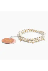Metal Wrap Bracelet - Teardrop, Gold/Silver