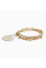 Metal Wrap Bracelet - Teardrop, Gold