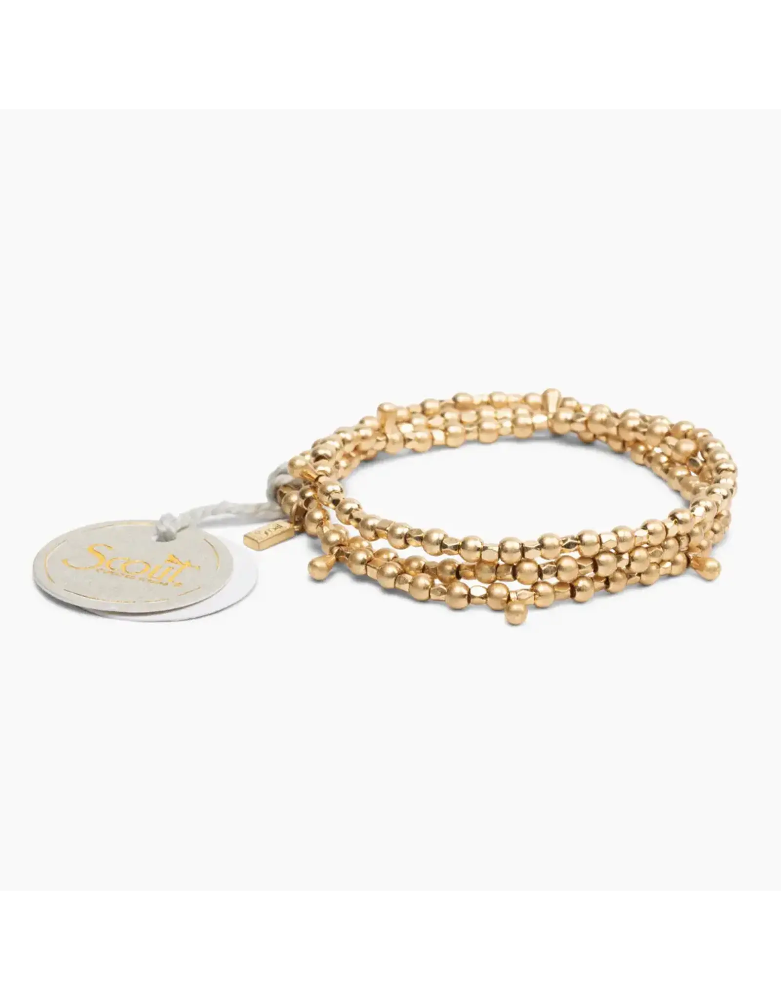 Metal Wrap Bracelet - Teardrop, Gold