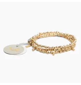 Metal Wrap Bracelet - Teardrop, Gold