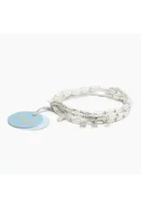 Metal Wrap Bracelet - Disc, Silver