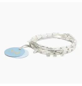 Metal Wrap Bracelet - Disc, Silver