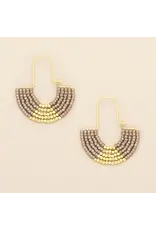 Chromacolor U-hoop Earrings - Pewter/Gold