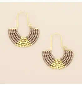 Chromacolor U-hoop Earrings - Pewter/Gold